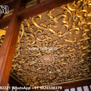 Wooden Classic Ceiling Design Heart Shaped False Ceiling Design No-12174