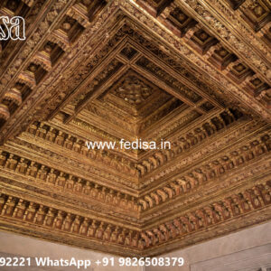 Wooden Classic Ceiling Design Parlour Ceiling Design No-12178