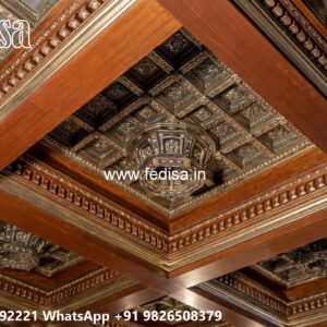 Wooden Classic Ceiling Design Plus Minus Design For Gallery No-12179