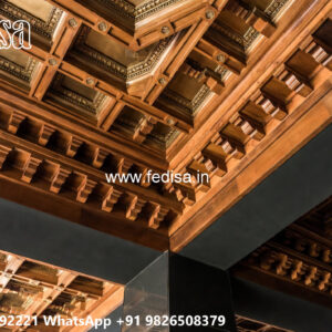 Wooden Classic Ceiling Design Column Pop Design No-12184