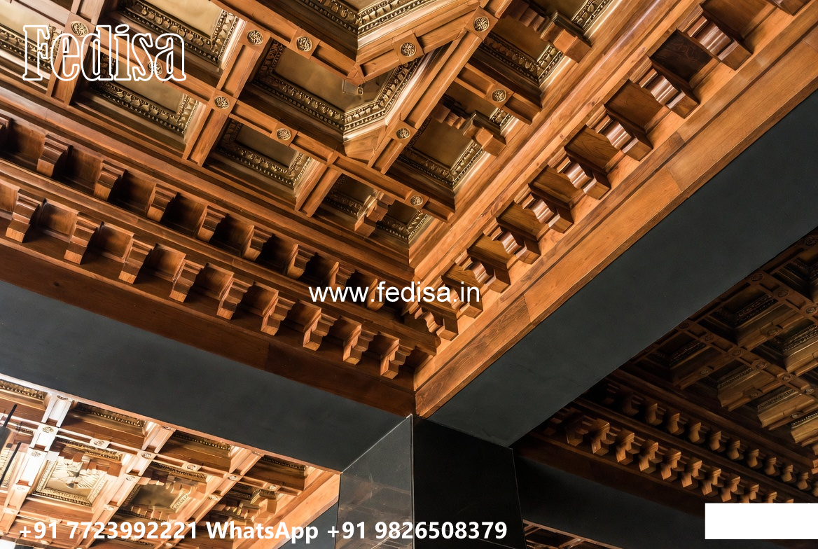 Wooden Classic Ceiling Design Column Pop Design No-12184