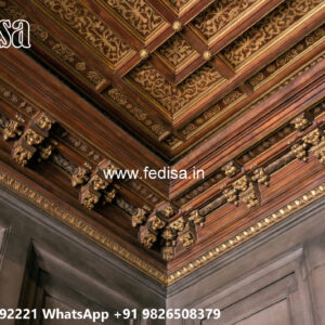Wooden Classic Ceiling Design Chhat Par Pop Design No-12189