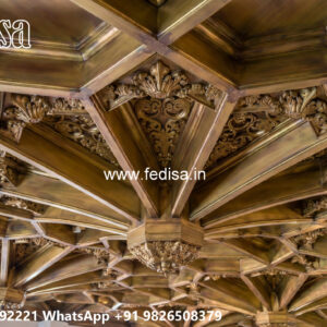 Wooden Classic Ceiling Design Gyproc Pop Design No-12190