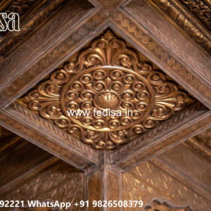 Wooden Classic Ceiling Design Pop Design Wall Ceiling No-12191