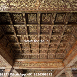 Wooden Classic Ceiling Design Pop Design With Wooden No-12192