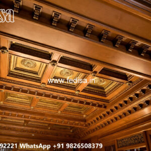Wooden Classic Ceiling Design Roof Pop Ceiling Design No-12202