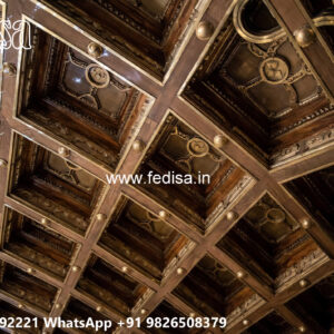 Wooden Classic Ceiling Design Living Pop Design No-12236