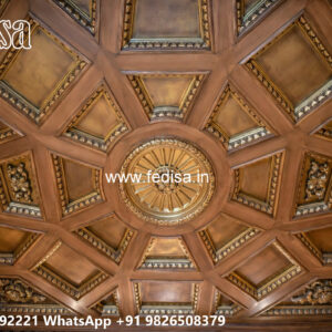 Wooden Classic Ceiling Design Pop Design In Balcony No-12253