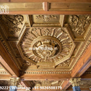 Wooden Classic Ceiling Design Pop Ke Phool Ke Design No-12254