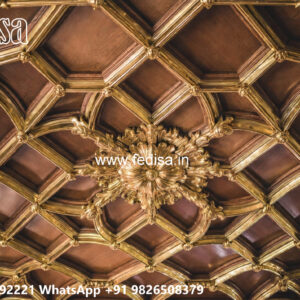 Wooden Classic Ceiling Design False Ceiling Flower Color No-12257