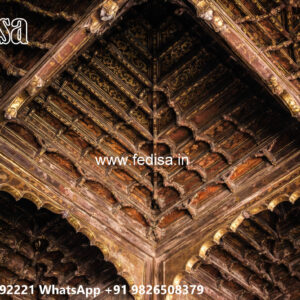 Wooden Classic Ceiling Design Minus Plus Ki Pop Ke Design No-12276