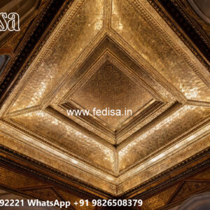 Wooden Classic Ceiling Design New Pop Design Bedroom No-12281