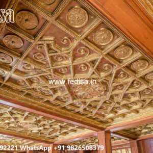 Wooden Classic Ceiling Design Pop New Design Simple No-12293