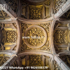 Wooden Classic Ceiling Design House Pop Design Price No-12306