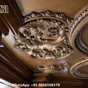 Wooden Classic Ceiling Design Home Chat Pop Design No-12307