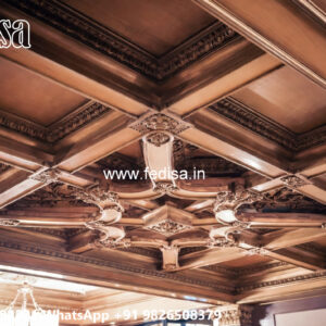 Wooden Classic Ceiling Design Pop Design In Color No-12309