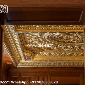 Wooden Classic Ceiling Design Fall Ceiling Design Rate No-12314