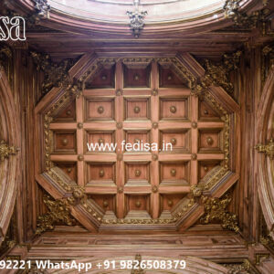 Wooden Classic Ceiling Design Ceiling Pop Design Price No-12325