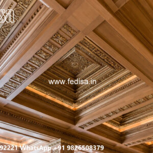 Wooden Classic Ceiling Design Guest Room False Ceiling No-12334