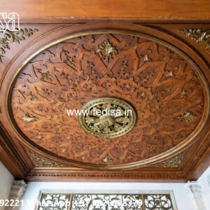 Wooden Classic Ceiling Design Hall Roof Pop Design No-12340