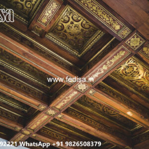 Wooden Classic Ceiling Design False Pop Design No-12344