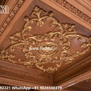 Wooden Classic Ceiling Design Pop Down Ceiling Bedroom No-12347