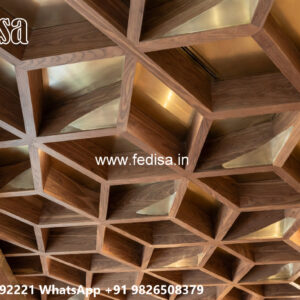 Wooden Classic Ceiling Design Pop Plastic Design No-12349