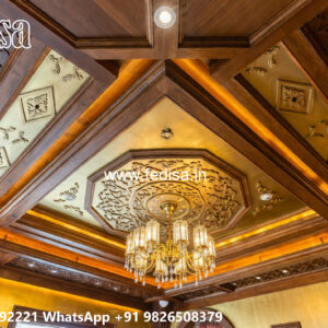 Wooden Classic Ceiling Design Pop Design For L Shape Roof No-12356