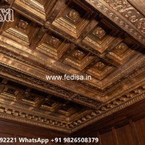 Wooden Classic Ceiling Design Pooja Room Ceiling Pop Design No-12367
