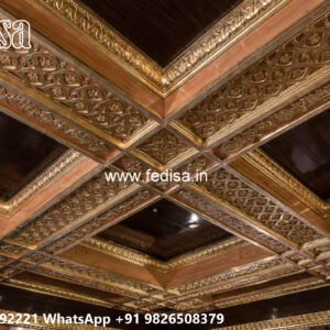 Wooden Classic Ceiling Design False Ceiling Pooja Room No-12370