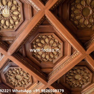 Wooden Classic Ceiling Design Pop Plus Minus Design For Porch 2026 No-12376