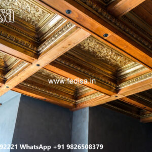 Wooden Classic Ceiling Design Pop Simple Design For Lobby No-12377