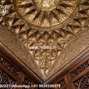 Wooden Classic Ceiling Design Pop Design Outside No-12385