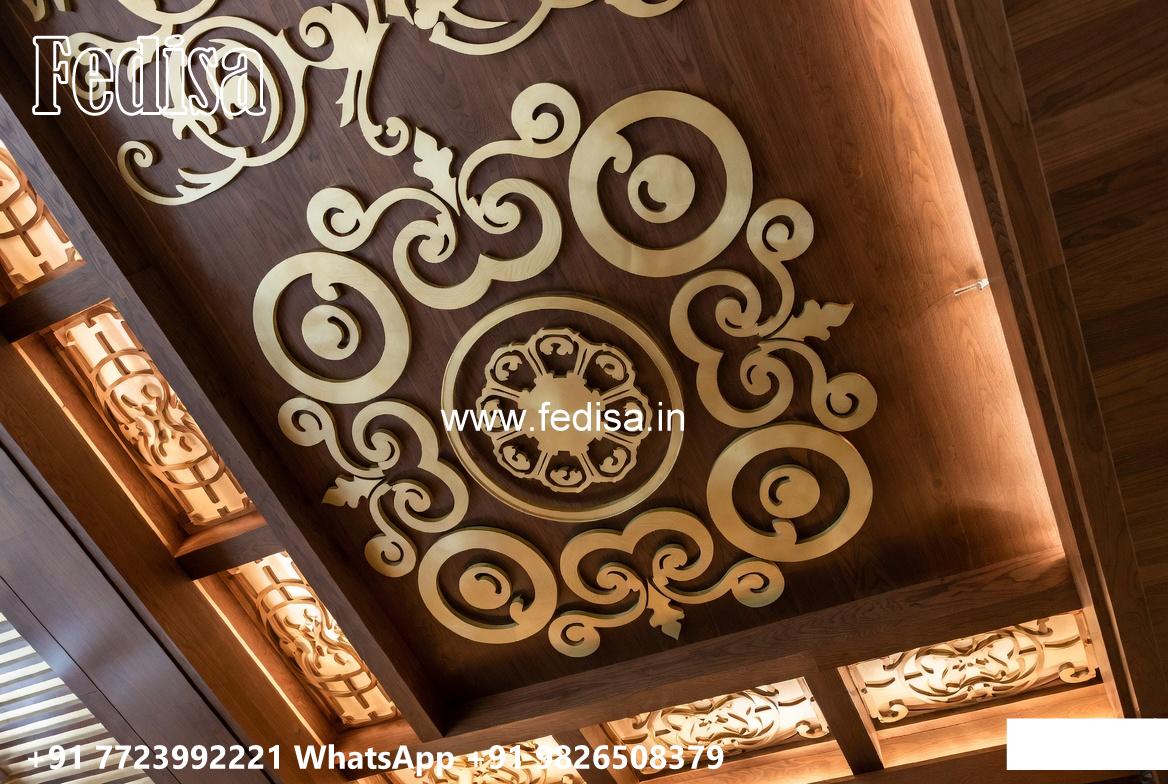 Wooden Classic Ceiling Design Plus Minus Pop Ceiling No-12389