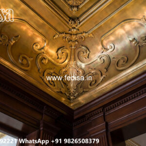 Wooden Classic Ceiling Design Pop Ceiling Design For Stairs No-12390