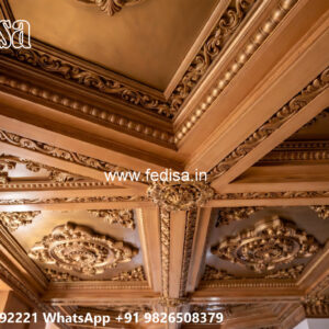Wooden Classic Ceiling Design Roof Ceiling Border Design No-12397