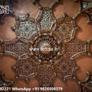 Wooden Classic Ceiling Design Small Living Room Pop Design No-12399