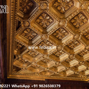 Wooden Classic Ceiling Design Gypsum Design Color No-12400