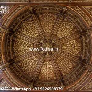 Wooden Classic Ceiling Design Ganesh Pop Design No-12414
