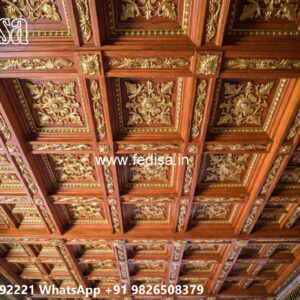 Wooden Classic Ceiling Design Pop Design Hall Ki No-12417