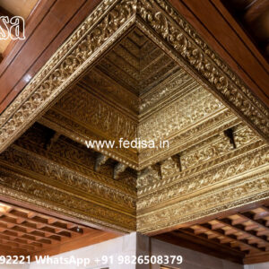 Wooden Classic Ceiling Design Room Plus Minus Pop Design No-12422
