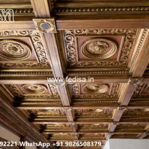 Wooden Classic Ceiling Design Plus Minus Ke Design Pop No-12426