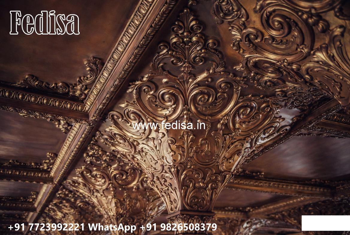 Wooden Classic Ceiling Design Pop Design For Hall Rates No-12427