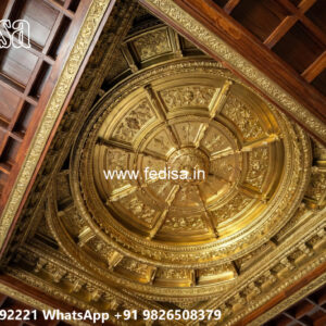 Wooden Classic Ceiling Design Fan Box Design Pop No-12449