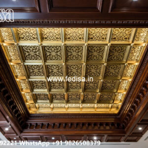 Wooden Classic Ceiling Design Kitchen Room Pop Design No-12453