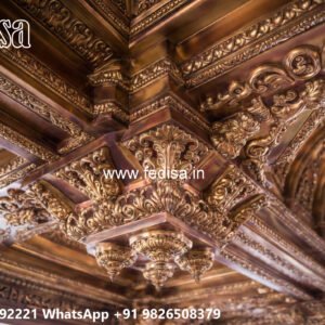 Wooden Classic Ceiling Design Roof Design Pop Simple No-12457