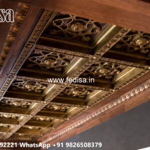 Wooden Classic Ceiling Design Pop Gali Design No-12461
