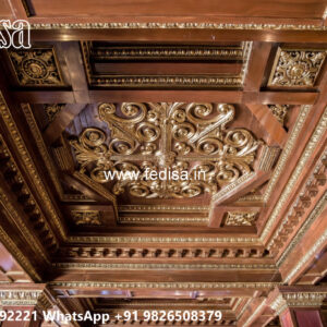 Wooden Classic Ceiling Design Pop Mirror Design No-12462