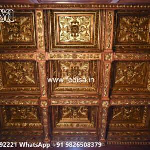 Wooden Classic Ceiling Design Pop Stylish Design No-12463