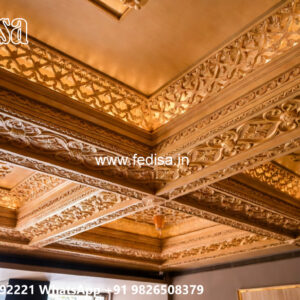 Wooden Classic Ceiling Design Latest New Pop Design No-12468